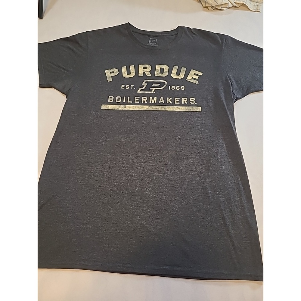 Pro Edge Purde University T Shirt Mens Size Large Dark Gray Boilermakers‎